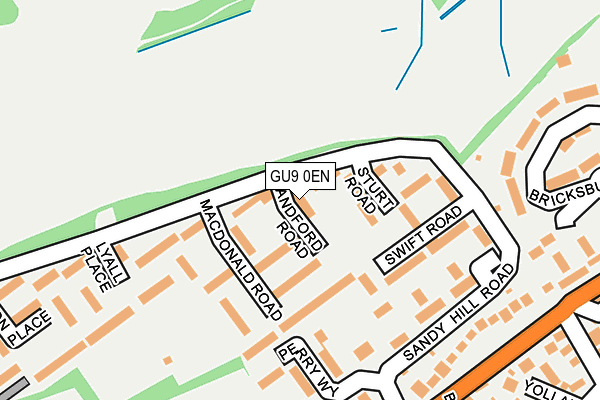 GU9 0EN map - OS OpenMap – Local (Ordnance Survey)