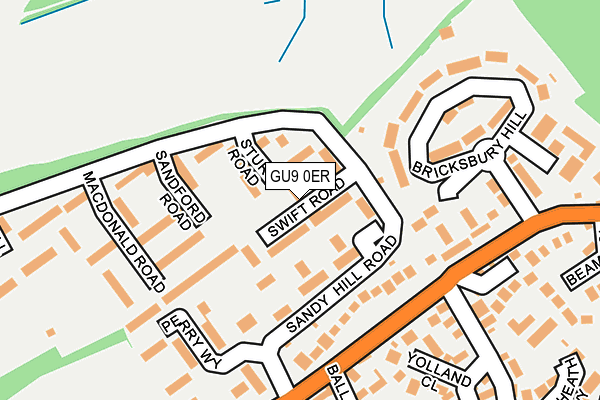 GU9 0ER map - OS OpenMap – Local (Ordnance Survey)