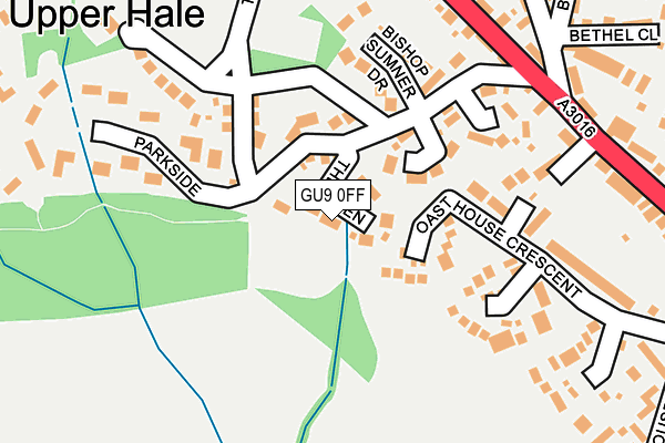 GU9 0FF map - OS OpenMap – Local (Ordnance Survey)