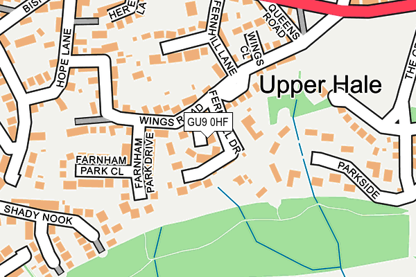 GU9 0HF map - OS OpenMap – Local (Ordnance Survey)
