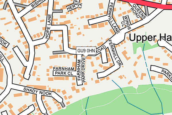 GU9 0HN map - OS OpenMap – Local (Ordnance Survey)