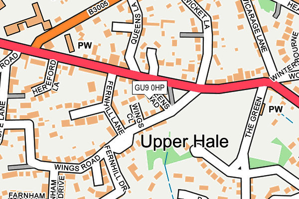 GU9 0HP map - OS OpenMap – Local (Ordnance Survey)