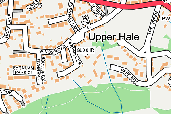 GU9 0HR map - OS OpenMap – Local (Ordnance Survey)