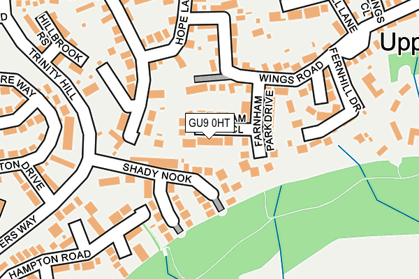 GU9 0HT map - OS OpenMap – Local (Ordnance Survey)
