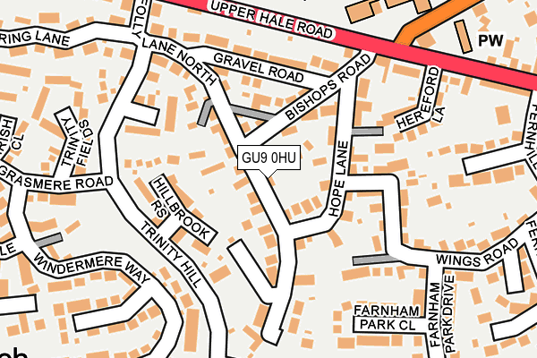 GU9 0HU map - OS OpenMap – Local (Ordnance Survey)