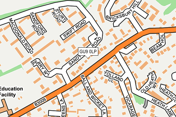 GU9 0LP map - OS OpenMap – Local (Ordnance Survey)