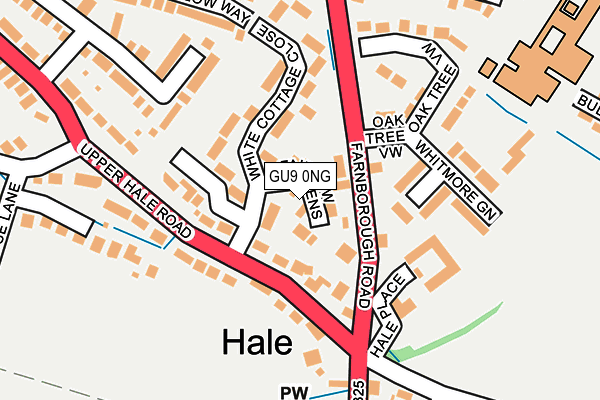 GU9 0NG map - OS OpenMap – Local (Ordnance Survey)