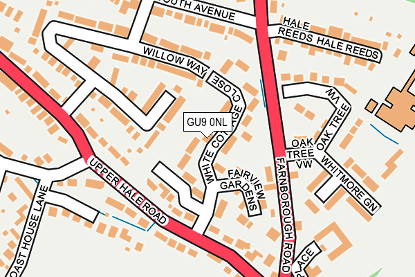 GU9 0NL map - OS OpenMap – Local (Ordnance Survey)