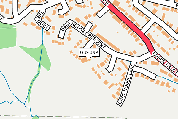 GU9 0NP map - OS OpenMap – Local (Ordnance Survey)