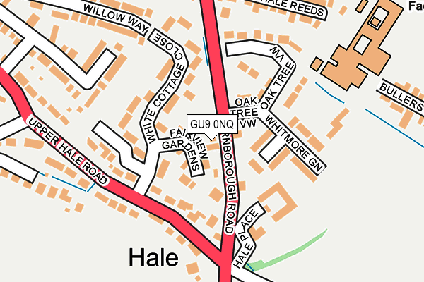 GU9 0NQ map - OS OpenMap – Local (Ordnance Survey)