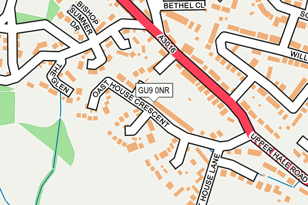 GU9 0NR map - OS OpenMap – Local (Ordnance Survey)