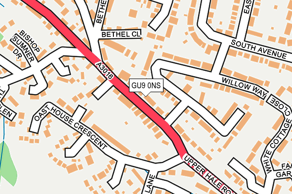 GU9 0NS map - OS OpenMap – Local (Ordnance Survey)