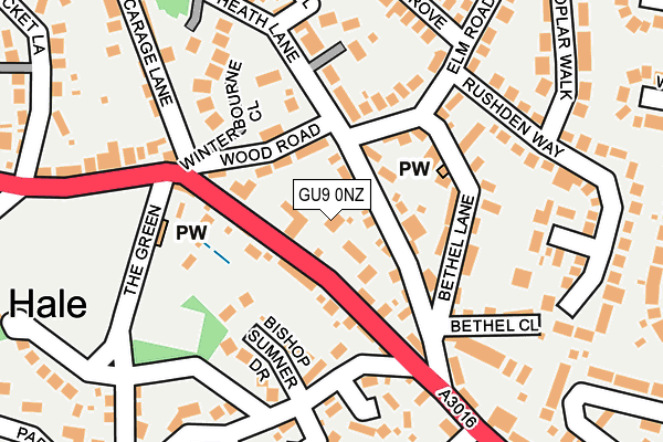 GU9 0NZ map - OS OpenMap – Local (Ordnance Survey)