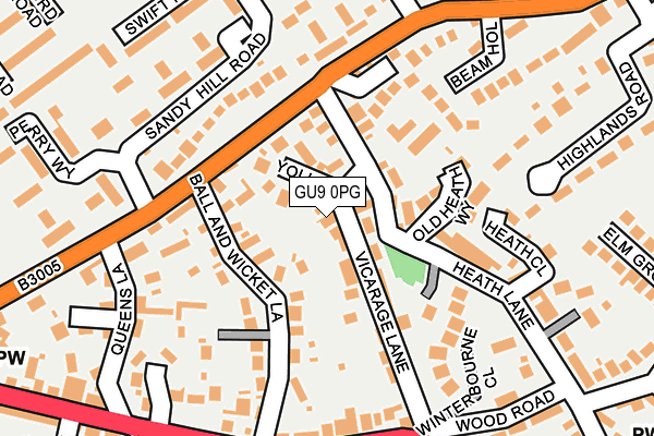GU9 0PG map - OS OpenMap – Local (Ordnance Survey)