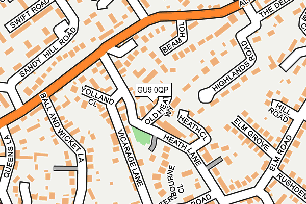 GU9 0QP map - OS OpenMap – Local (Ordnance Survey)