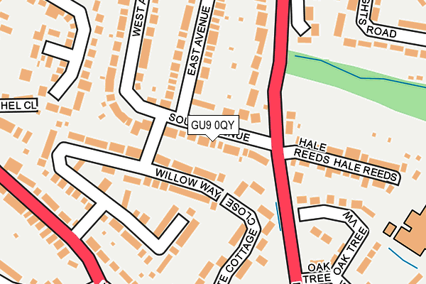GU9 0QY map - OS OpenMap – Local (Ordnance Survey)