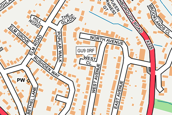 GU9 0RF map - OS OpenMap – Local (Ordnance Survey)