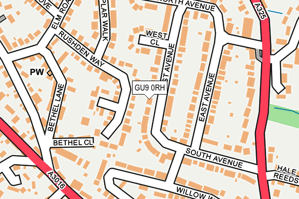 GU9 0RH map - OS OpenMap – Local (Ordnance Survey)