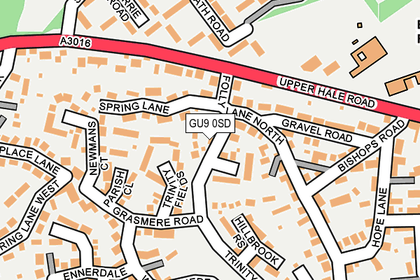 GU9 0SD map - OS OpenMap – Local (Ordnance Survey)