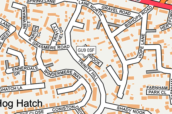 GU9 0SF map - OS OpenMap – Local (Ordnance Survey)