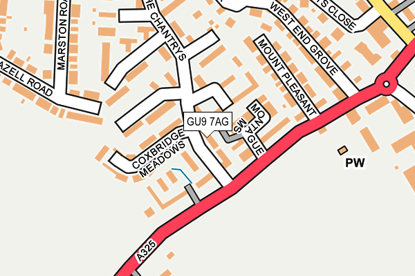 GU9 7AG map - OS OpenMap – Local (Ordnance Survey)