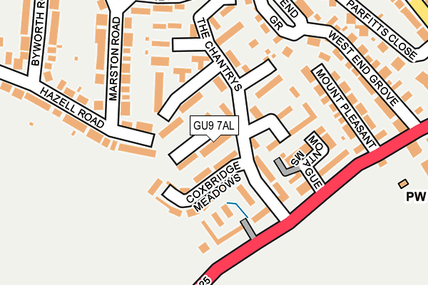 GU9 7AL map - OS OpenMap – Local (Ordnance Survey)