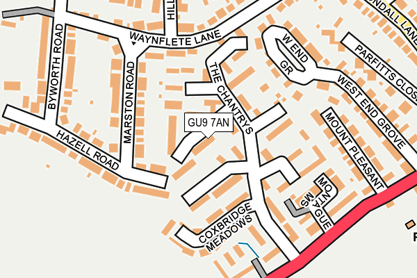 GU9 7AN map - OS OpenMap – Local (Ordnance Survey)