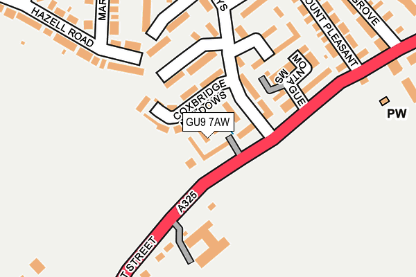 GU9 7AW map - OS OpenMap – Local (Ordnance Survey)