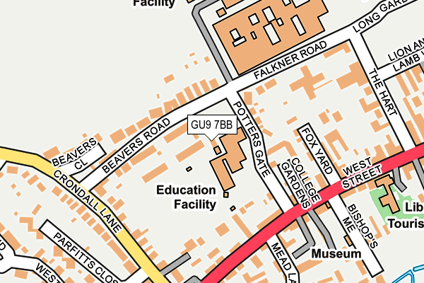 GU9 7BB map - OS OpenMap – Local (Ordnance Survey)