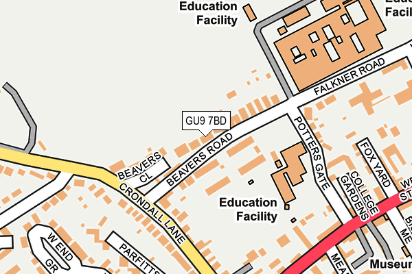GU9 7BD map - OS OpenMap – Local (Ordnance Survey)