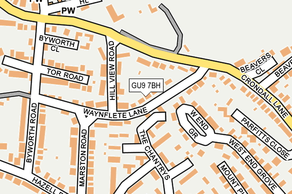 GU9 7BH map - OS OpenMap – Local (Ordnance Survey)
