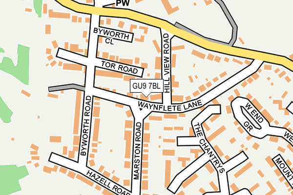 GU9 7BL map - OS OpenMap – Local (Ordnance Survey)