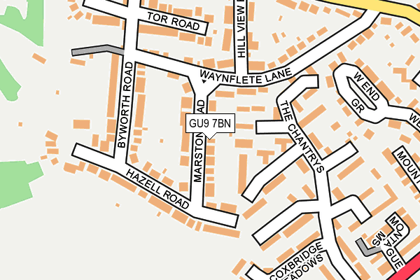 GU9 7BN map - OS OpenMap – Local (Ordnance Survey)