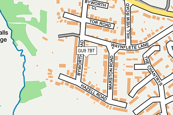 GU9 7BT map - OS OpenMap – Local (Ordnance Survey)