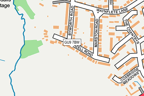 GU9 7BW map - OS OpenMap – Local (Ordnance Survey)
