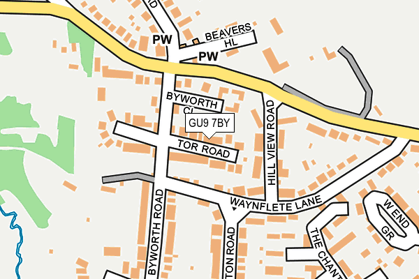 GU9 7BY map - OS OpenMap – Local (Ordnance Survey)