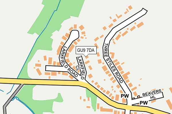 GU9 7DA map - OS OpenMap – Local (Ordnance Survey)