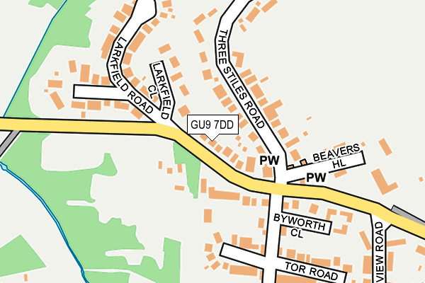 GU9 7DD map - OS OpenMap – Local (Ordnance Survey)