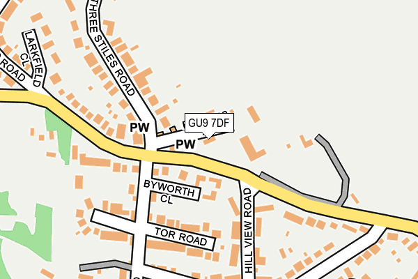 GU9 7DF map - OS OpenMap – Local (Ordnance Survey)