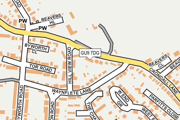 GU9 7DG map - OS OpenMap – Local (Ordnance Survey)