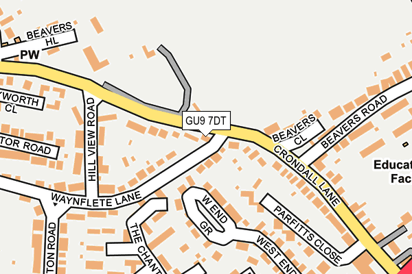 GU9 7DT map - OS OpenMap – Local (Ordnance Survey)