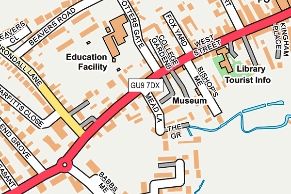 GU9 7DX map - OS OpenMap – Local (Ordnance Survey)