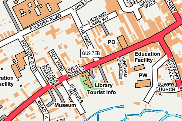 GU9 7EB map - OS OpenMap – Local (Ordnance Survey)