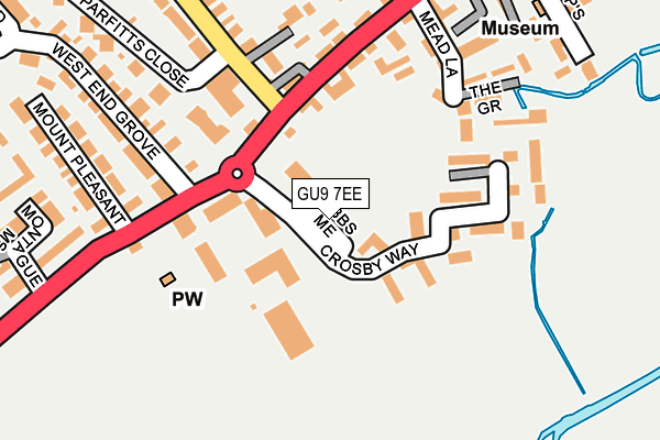 GU9 7EE map - OS OpenMap – Local (Ordnance Survey)
