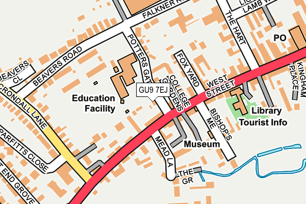 GU9 7EJ map - OS OpenMap – Local (Ordnance Survey)