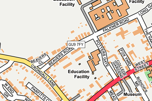 GU9 7FY map - OS OpenMap – Local (Ordnance Survey)