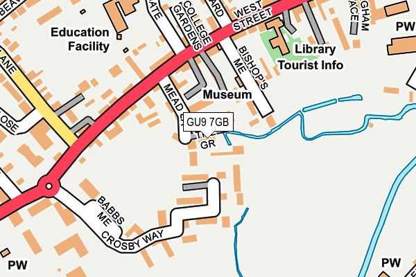 GU9 7GB map - OS OpenMap – Local (Ordnance Survey)