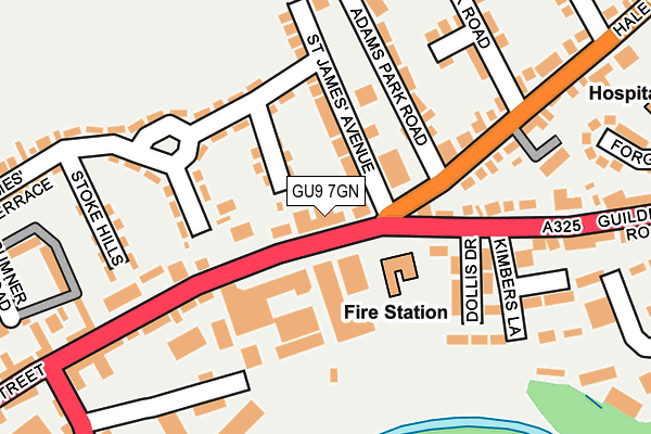 GU9 7GN map - OS OpenMap – Local (Ordnance Survey)