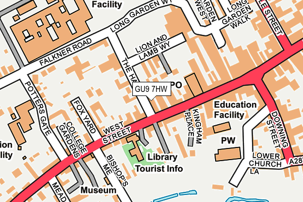 GU9 7HW map - OS OpenMap – Local (Ordnance Survey)