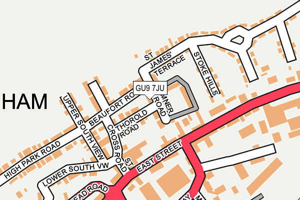 GU9 7JU map - OS OpenMap – Local (Ordnance Survey)